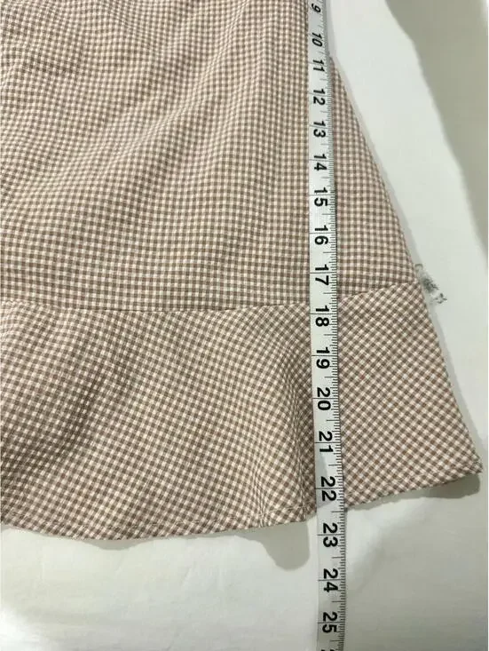 Altar’d State Pink Gingham Cut Out Tie Front Mini Dress Cottagecore Small - Picture 7 of 8
